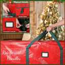 Large Christmas Tree Storage Bags Heavy Duty Tree Bags Holiday Storage Bags Protects From Moisture Or Dust,Alternative To Xmas Tree Storage Box (Red, 7.5 Ft)