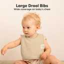 KeaBabies 8-Pack Organic Baby Bibs for Boys, Girls - Super Absorbent Cotton Drool Bibs for Baby Girl & Boy, Teething Toddler, Drooling Newborn, Ultra Soft & Machine Washable (Mauve)