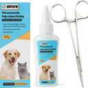 Advanced Pet Ear Powder with Professional 5" Hair Puller, Ideal as Ear Powder for Dogs Plucking, Dog Ear Powder for Hair Removal, Keeps Canal Dry, Clears Wax & Odor, Calms Itchy Ears