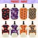 4-Pack Halloween Themed Dog Shirts Puppy Pumpkin Pattern Tank Tops Cute Skull Corn Candy Style Outfits for Small Boy Girl Puppy Festival Costume for Small Medium Dogs M