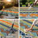 Rugshop Marbella Contemporary Boho Non-Shedding Patio Deck Backyard Indoor/Outdoor Runner Rug 2' x 7' Multi