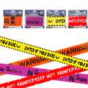 halloween caution tape Bulk warning tape 4 Pack 100 ft Halloween Fright Tape Ideal for Danger/Hazardous Areas, Zombie Parties, Indoor/Outdoor Yard Decor, and Haunted Houses party decorations supplies
