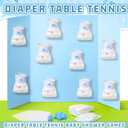 VioraWhite 60 Pcs Funny Baby Shower Diaper Games Activities Kits Without Board Hilarious Gender Reveal Diaper Games Prizes Accessories for Boys Girls Women Men(Blue)