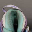 NEMONE Mermaid 4 Size Adjustable Light up Roller Skates for Girls, Purple Blue Skates for Toddlers, Beginner Kids Butterfly Roller Skates Indoor Outdoor (Medium - Big Kid)