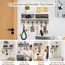 Key Holder Wall Mount - Mail Organizer Wall Mount with 6 Key Hooks and Storage Box for Sunglasses Storage and Dog Leash Holder Home Decor Rack Apartment Farmhouse Shelf Entryway Organizer (White)