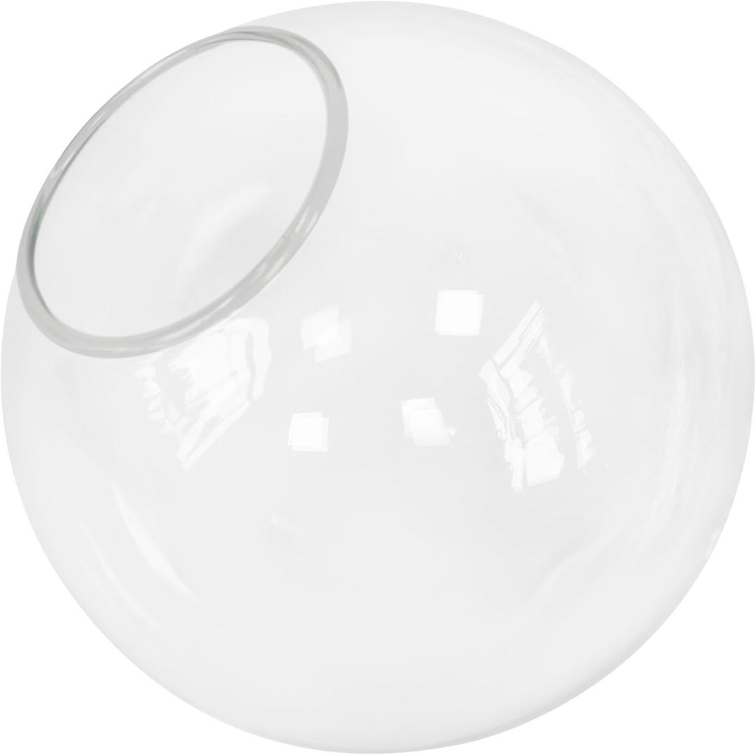 KoKo&Yukina 6 Inch Clear Glass Globes Shade Replacement Glass Shades - 2.67" Fitter Opening - Lighting Fixture Replacement