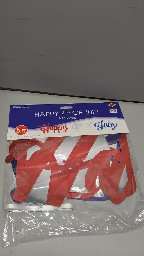 4th of July Banner Foil Streamer