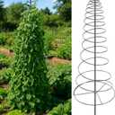 Spiral Frame Garden Trellis for Climbing Plants Outdoor - 12-72" Adjustable Heavy Duty Metal Support for Pole Beans,Snap Peas,Tomatoes,Cucumbers,Anti-Tip Plant Tower for Raised Beds, Backyard
