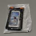 Waterproof Phone Pouch Double Pocket, Floating IPX8 8.5 inch Waterproof Phone Case for Beach Vacation Essentials for Compatible IPhone16 15 14 Pro Max Galaxy S25 S24 Waterproof Dry Bag (Black Orange)