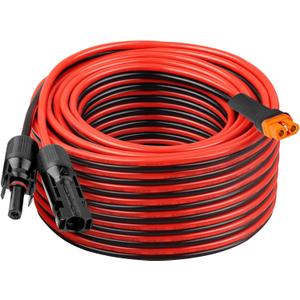 10AWG 50FT Solar to XT60i Extension Cable 3 6 10 35 50 75 100FT Heavy Duty Adapter Cable Connector XT60i Wire for Portable Power Station, Solar Panel, RV, Battery