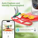 Hummingbird Feeder with Camera, 2.5K QHD, AI Identify 11000+ Bird, Featuring AI Auto-Capture and Motion Detection, IP65 Waterproof, Birds Watching Gift