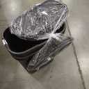 Mind Reader 40L Slim Laundry Hamper, Clothes Basket, Lid, Wicker Design, Plastic, 18"L x 10.4"W x 23.5"H, Set of 2, Brown