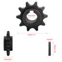 KAMIER 10 Tooth #40 41 420 Chain Front Sprocket 5/8" Bore for Predator 196cc 200cc 212cc 6.5hp Coleman CT200U CT200U-EX BT200X Baja Massimo Warrior MB200 Mini Bike KT196 Trailmaster Go Kart Cart Parts