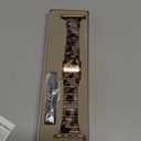 V-MORO Resin Strap Compatible with Apple Watch Series 11/10/9/8/7 40mm 41mm 42mm 38mm Lightweight Fashion Wristband Bracelet for iWatch Series 6/5/4/3/2/1 with Rose Gold Buckle Clear Tortoise