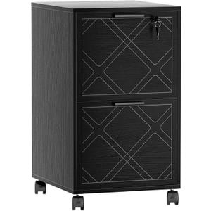 2-Drawers File Cabinet with Lock, Filing Cabinet for Home Office