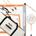 Baden Champions Portable Badminton Set Regulation Net, 4 Racquets, 3 Shuttlecocks, Boundary & Carry Bag Ideal for Backyard Fun with Friends and Family from Kids to Adults