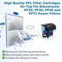 driamor 24 Pack PF-L Fish Tank Filter Cartridges Compatible with PF20, PF30, PF40 and PF75 Power Filters, Aquarium Large Carbon Filters Cartridge Replacement