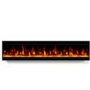 60 inch Electric Fireplace, 4.3" Ultra-Thin Electric Fireplace Inserts, Ultra-Narrow Frame, Wall Mounted and Recessed Fireplace, Log & Crystal, Touch Screen & Remote Control, 1500W