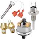 42002-0024S Stack Flue Sensor, 42001-0053S Thermistor Stainless Steel, 42001-0063S High Limit Switch, 42001-0060S Pressure Switch & 42002-0025S Gas Shutoff Switch 140F