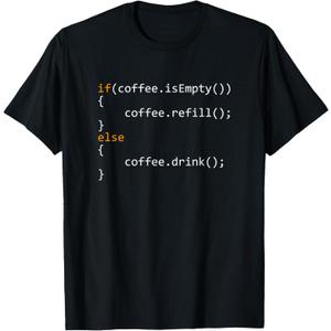 Funny Programmer Coffee Gift for Coders T-Shirt Small (Black, M)