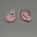 【4 in 1】 Set for Apple AirPod Max Case Cover, Anti-Scratch Ear Pad Covers/ Ear Cups Cover/ Headband Cover, AirPod Max Covers Accessories for Apple AirPods Max (2020 Lightning / 2024 USB-C)-Clear Pink