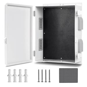 Outdoor Waterproof Electrical Junction Box, ABS Water Resistant Enclosure with Internal Mounting Panel & Hinged Cover (15.7" H* 11" L* 5.9" W)