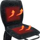 Portable Heated Seat Cushion(No Power Bank) Heated Camping Chair Pad,Foldable Heated Stadium Seat for Bleachers,USB Powered Heated Seats Great for Sports, Fishing, Concerts Black