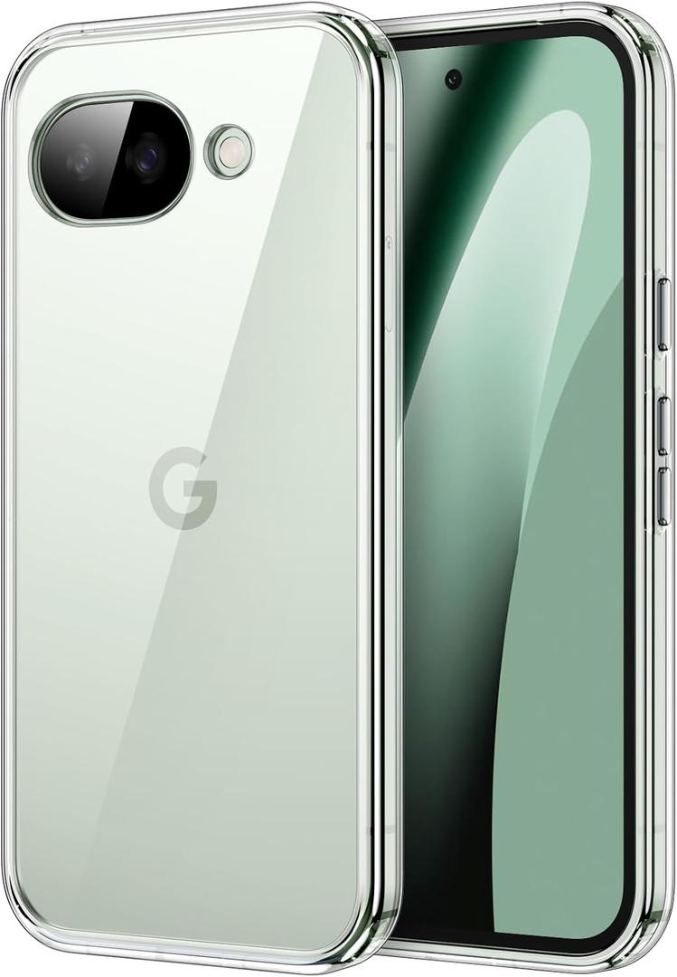 JETech Case for Google Pixel 10a, Non-Yellowing Shockproof Bumper Protective Phone Cover, Anti-Scratch Hard PC Back (Clear)