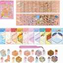 10 Sets DIY 3D Sticker Scene Collection Book for Kids Adults DIY 3D House Stickers Cute Cartoon Animal Make Your Own Shop House Stickers Therapy for Adult Relief Stress Pass The Time