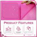 Just Shimmer 4 Pieces Pink Series Rectangle Tablecloth, 54x72 Solid Color Waterproof & Spillproof Disposable Plastic Table Cover, Durable Party Tablecloth for Dining, Buffet, Picnic, Outdoor Events