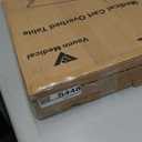 Vaunn Medical Pneumatic Adjustable Overbed Bedside Table with Wheels (Hospital and Home Use) (Black)