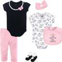 Hudson Baby Unisex Baby Cotton Layette Set (3-6 Months, Princess)