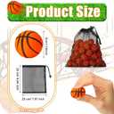 Civaner 60 Pcs Mini Basketball Stress Balls for Kids Basketballs Party Favors Small Foam Bouncy Sports Toys Bulk with Drawstring Bag for School Party Decor Carnival Reward Game Toys Gifts(3cm)