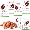 24 Set Sports Valentines Day Cards and Erasers for Kids, Football Valentines Day Cards and Erasers Bulk Gifts for Kids School, Classroom Exchange, Party Favors for Boys (Football Cards and Erasers)