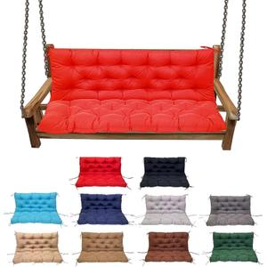 Swing Cushion Replacement Outdoor Porch Waterproof Bench Cushion 2-3 Seater Washable Bench Replacement Cushions for Outdoor Patio Porch Swing Cushions (47x40in, Red)
