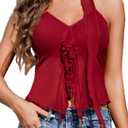 Avidlove Halter Tops for Women Mesh Tank Top Sexy Camisoles Y2K Crop Top Going Out Tops Trendy Summer Tops Outfits. XL Size