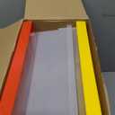 Vicenpal 4 Pack Toy Storage Containers with Lids Brick Shaped Kids Toy Organizer Box Plastic Clear Stackable Bin Chest for Building Block Dolls(Small,Red, Yellow, Blue, Green)