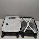 Wrangler Smart Luggage Set with Cup Holder, USB Port and Phone Holder, Black, 2 Piece Set