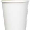 Amazon Basics Disposable Paper Cups for Hot and Cold Beverages, 8 oz, White, 1000 Count