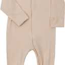 Aablexema Baby Pajamas Bamboo Rayon Zipper, 3pcs Unisex Infant Outfit with Mitten One Piece Footie Sleepwear, 3-6M