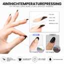 2 x Semi Cured Gel Nail Strips | Built-In Gel Top Coat | UV Light Required | Salon Quality, Easy Application And Removal (Leopard Goldtrim French)