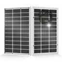 ECO-WORTHY 200 Watt Bifacial Solar Panel 2pcs 100 Watt Monocrystalline Solar Panel Module Off Grid PV Power for Home, Camping, Boat, Shed Farm, RV,12V/24V Battery