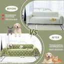 JPGGD Leaf Couch Blanket Cover,Chenille Sofa Covers Washable for Dogs,Couch Covers for Sofa, Soft Slipcovers for Couches and Sofas Pet Friendly or 2-3 Cushion Couch1pc, Green, 71"134"