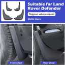 Mud Flaps for Land Rover Defender 90 110 2020‑2026 Matte Black 4‑Piece Set