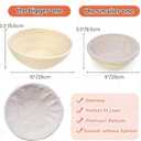 Sourdough Bread Proofing Basket, Set of 2, 9 Inch and 10 Inch Round Banneton with Digital Scale, Bench Scrapers, Scoring Lames for Sourdough Starter Kit