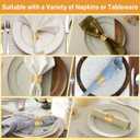 200 Pcs Gold Napkin Rings,7 in / 5 in Laser Cut Hollow Napkin Bands with Self Adhesive,Disposable Papaer Napkin Holders for Table Decor,Wedding Party,Christmas,Thanksgiving