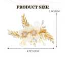 JAKAWIN Gold Hair Clip Gold Flower Wedding Hair Piece Crystal Bridal Hair Accessories for Women