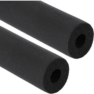 PATIKIL 5/8" (16mm) ID x 6.6Ft x 0.59" Pipe Insulation Foam Tube, 2pcs Pipe Cover Wrap Roll Bar Tubing for Handle Grip HVAC Air Conditioner Units, Black