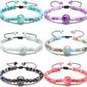 Sureio 6 Pcs Motion Sickness Bands Bracelet Anti Nausea Adjustable Wristband for Cruise Ship Essentials Seasickness Adult (Fresh Colors)