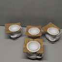 Vumdua French Onion Soup Bowls with Handles and Lids, 16 oz Ceramic Soup Crocks Oven Safe for Chilli, Cereal, Pot Pies, Microwave & Dishwasher Safe, Set of 4, White